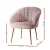Artiss Armchair, Velvet Pink, 68x67x80cm - Eloise, Luxury Accent Chair with Golden Legs, High Resilience Foam