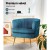 Artiss Armchair Velvet Navy Norvia, 69x67x71cm - Luxurious, Comfortable, Sturdy with Golden Legs, Easy Assembly
