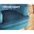 Artiss Armchair Velvet Navy Norvia, 69x67x71cm - Luxurious, Comfortable, Sturdy with Golden Legs, Easy Assembly