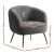 Artiss Carneiro Armchair - Charcoal Sherpa Boucle, Curvy Winged Backrest, Golden Steel Legs, 70cm, 150kg Capacity