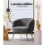 Artiss Carneiro Armchair - Charcoal Sherpa Boucle, Curvy Winged Backrest, Golden Steel Legs, 70cm, 150kg Capacity