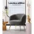 Artiss Carneiro Armchair - Charcoal Sherpa Boucle, Curvy Winged Backrest, Golden Steel Legs, 70cm, 150kg Capacity
