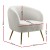 Artiss Carneiro Armchair Lounge Chair - White Sherpa Boucle, Steel Legs, 70cm, Premium Comfort, 150kg Capacity