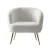 Artiss Carneiro Armchair Lounge Chair - White Sherpa Boucle, Steel Legs, 70cm, Premium Comfort, 150kg Capacity