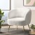 Artiss Carneiro Armchair Lounge Chair - White Sherpa Boucle, Steel Legs, 70cm, Premium Comfort, 150kg Capacity