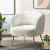 Artiss Carneiro Armchair Lounge Chair - White Sherpa Boucle, Steel Legs, 70cm, Premium Comfort, 150kg Capacity