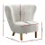 Artiss Felista Armchair - Luxurious White Sherpa Fabric, High-Back Support, Rubber Wood Legs, 150kg Capacity, 79x65x75cm