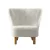 Artiss Felista Armchair - Luxurious White Sherpa Fabric, High-Back Support, Rubber Wood Legs, 150kg Capacity, 79x65x75cm