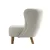 Artiss Felista Armchair - Luxurious White Sherpa Fabric, High-Back Support, Rubber Wood Legs, 150kg Capacity, 79x65x75cm