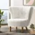 Artiss Felista Armchair - Luxurious White Sherpa Fabric, High-Back Support, Rubber Wood Legs, 150kg Capacity, 79x65x75cm