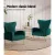 Artiss Armchair, Velvet Upholstery, Green, 73x77x91.5cm, Luxury Design, Comfortable High-Back, Golden Metal Legs