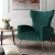 Artiss Armchair, Velvet Upholstery, Green, 73x77x91.5cm, Luxury Design, Comfortable High-Back, Golden Metal Legs