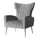 Artiss Armchair, Grey Velvet, 73x77x91.5cm - Kate Collection, High-Back Comfort, Luxury Accent Chair for Home