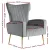 Artiss Armchair, Grey Velvet, 73x77x91.5cm - Kate Collection, High-Back Comfort, Luxury Accent Chair for Home