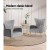 Artiss Armchair, Grey Velvet, 73x77x91.5cm - Kate Collection, High-Back Comfort, Luxury Accent Chair for Home