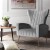 Artiss Armchair, Grey Velvet, 73x77x91.5cm - Kate Collection, High-Back Comfort, Luxury Accent Chair for Home