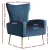 Artiss Armchair, Navy Velvet, 73x77x91.5cm - Luxurious High-Back Kate Chair with Golden Legs and Easy Assembly