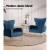 Artiss Armchair, Navy Velvet, 73x77x91.5cm - Luxurious High-Back Kate Chair with Golden Legs and Easy Assembly