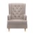 Artiss Rocking Chair Armchair, Faux Linen Fabric, Beige, 104x82.5x72cm, Convertible Design, Tufted Wingback Comfort