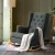Artiss Rocking Chair Armchair, Linen Fabric, Charcoal, 103x82.5x72cm, Convertible, Tufted Wingback Comfort