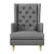 Artiss Rocking Chair Armchair, Linen Fabric, Grey, 104x82.5x72cm, Convertible Design, Tufted Wingback Comfort