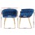 Artiss Dining Chair Velvet Weaving Armchair, Blue, 60x50x69cm - Luxurious Comfort, Sturdy Design, 150kg Capacity