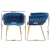 Artiss Dining Chair Velvet Weaving Armchair, Blue, 60x50x69cm - Luxurious Comfort, Sturdy Design, 150kg Capacity