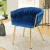Artiss Dining Chair Velvet Weaving Armchair, Blue, 60x50x69cm - Luxurious Comfort, Sturdy Design, 150kg Capacity