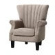 Artiss Armchair, Linen Fabric, Full-Size, Beige, 76x75x93cm, Wingback Design, Elegant Button Studs, Durable Comfort