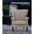 Artiss Armchair, Linen Fabric, Full-Size, Beige, 76x75x93cm, Wingback Design, Elegant Button Studs, Durable Comfort