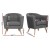 Artiss Adora Armchair Tub Chair, Linen Upholstered, Full Size, Grey, 66x69x71cm - Classic Elegance & Comfort