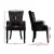 Artiss Cayes Dining Chair: Black Velvet French Provincial Armchair, 96x62x54cm, Tufted Design, Solid Rubber Wood Legs