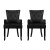 Artiss Cayes Set of 2 Black Velvet Dining Chairs, French Provincial Style, 13cm Cushioned Seats, Rubber Wood Legs