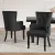 Artiss Cayes Set of 2 Black Velvet Dining Chairs, French Provincial Style, 13cm Cushioned Seats, Rubber Wood Legs