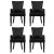 Artiss Cayes Black Velvet French Provincial Dining Chairs, 4-Pack – 54x62x96cm, Tufted Design, Rubber Wood Legs