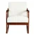 Artiss Corduroy Rocking Armchair, Beige, Rubber Wood Frame, 59x75x80cm, Modern Scandinavian Design, 150kg Capacity