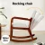 Artiss Corduroy Rocking Armchair, Beige, Rubber Wood Frame, 59x75x80cm, Modern Scandinavian Design, 150kg Capacity