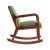 Artiss Rocking Armchair Nursing Chair Corduroy Green, Modern Scandinavian Design, Rubber Wood Frame, 59x75x80cm, 150kg