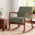 Artiss Rocking Armchair Nursing Chair Corduroy Green, Modern Scandinavian Design, Rubber Wood Frame, 59x75x80cm, 150kg
