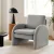 Artiss Bouclé Grey Armchair - Curved Arm, Pine Frame, 150kg Capacity, 75x76x87cm - Stylish Accent Chair for Home