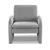Artiss Bouclé Grey Armchair - Curved Arm, Pine Frame, 150kg Capacity, 75x76x87cm - Stylish Accent Chair for Home