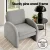 Artiss Bouclé Grey Armchair - Curved Arm, Pine Frame, 150kg Capacity, 75x76x87cm - Stylish Accent Chair for Home