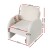 Artiss Bouclé White Armchair Accent Chair Lounge Tub Sofa, Curved Arm, Pine Wood, 75x76x87cm, 150kg Capacity