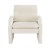Artiss Bouclé White Armchair Accent Chair Lounge Tub Sofa, Curved Arm, Pine Wood, 75x76x87cm, 150kg Capacity