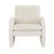 Artiss Bouclé White Armchair Accent Chair Lounge Tub Sofa, Curved Arm, Pine Wood, 75x76x87cm, 150kg Capacity