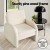 Artiss Bouclé White Armchair Accent Chair Lounge Tub Sofa, Curved Arm, Pine Wood, 75x76x87cm, 150kg Capacity