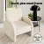 Artiss Bouclé White Armchair Accent Chair Lounge Tub Sofa, Curved Arm, Pine Wood, 75x76x87cm, 150kg Capacity