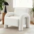 Artiss Bouclé White Armchair - Curved Seat, Pine Wood Frame, 150kg Capacity, Easy Assembly, 86x82x76cm Lounge Sofa Artiss Bouclé White Armchair - Curved Seat, Pine Wood Frame, 150kg Capacity, Easy Assembly, 86x82x76cm Lounge Sofa