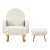 Artiss Bouclé Rocking Armchair and Ottoman Set White, Rubberwood Frame, Thick Foam, Waist Pillow, 150kg Capacity Artiss Bouclé Rocking Armchair and Ottoman Set White, Rubberwood Frame, Thick Foam, Waist Pillow, 150kg Capacity