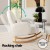 Artiss Bouclé Rocking Armchair and Ottoman Set White, Rubberwood Frame, Thick Foam, Waist Pillow, 150kg Capacity